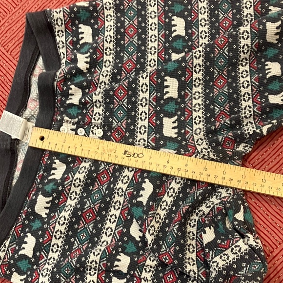 Women's XXL top / XL bottom festive Pajama Set Polar Bear Christmas tree print - Picture 12 of 16